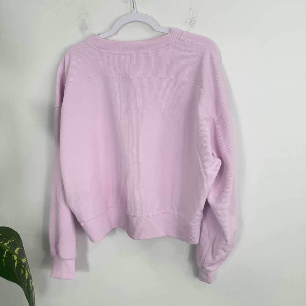 Lululemon Softstreme Perfectly Oversized Cropped Crew Ribbed Relaxed Fit EUC 6 - Picture 4 of 9